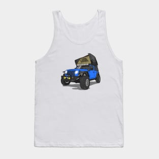 Jeep Wrangler Camp Time- Blue Tank Top